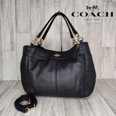 50 COACH コーチ レザー 2WAY ハンドバッグ ショルダーバッグ