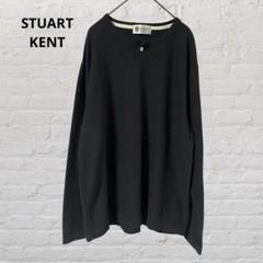 STUART KENT♡長袖トップス カットソー ブラック 黒 L 無地 古着