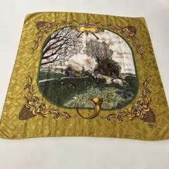 美品 HERMES エルメス スカーフ カレ90 シルク 大判 総柄 馬 小物