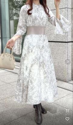 【apres jour】スリットスリーブウエストリブワンピース　F