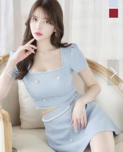 JEWELS 水色 フリル付きドレスのサムネイル