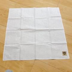 バンダナ 日本製 無地53cm×53cm 大判三角巾 調理実習 ホワイト