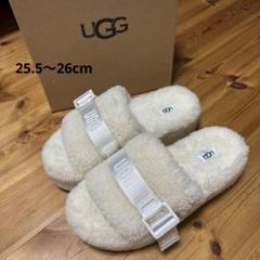 UGGFluffita厚底ムートンサンダルアグフラッフィータ白もこもこふわふわ 2025年最新】フラッフィータ uggの人気アイテム - メルカリ