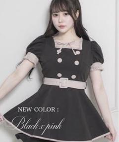 pium フリルドーリーセットアップ ブラック×ピンク