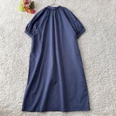イネド INED デニムライクワンピース ギャザー ロングワンピース ゆったり