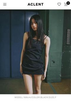 【値下げ中】ACLENT Nylon lace up mini dress ACLENT Nylon lace up mini dress - メルカリ