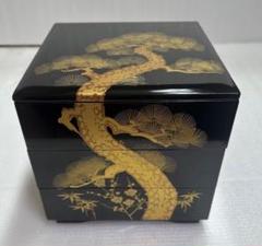 【輪島塗】二段重箱 寿松沈金 わじま曽我造 天然木 共箱 輪島塗】二段重箱 寿松沈金 わじま曽我造 天然木 共箱 - メルカリ