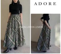 雑誌掲載◆アドーアADORE◆シアーチェックスカート77,000円 雑誌掲載◇アドーアADORE◇シアーチェックスカート77,000円