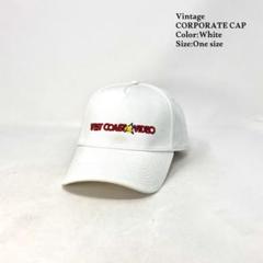 【未使用品】 ビンテージ トラッカー キャップ 企業 ビデオ ショップ 古着 白