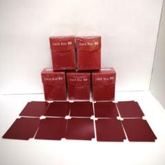 デッキケース カードケース 収納 保管 大容量 仕切り付き レッド 5個セット