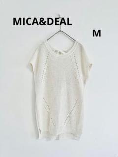MICA&DEAL バックリボン　フレンチスリーブニット　日本製