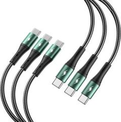 USB Type-Cケーブル 100W 3本セット
