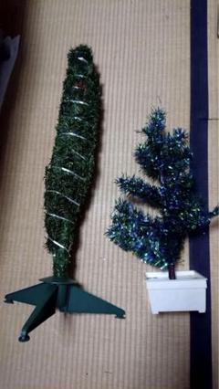 クリスマスツリー　2本　装飾品セット　オーナメントのサムネイル