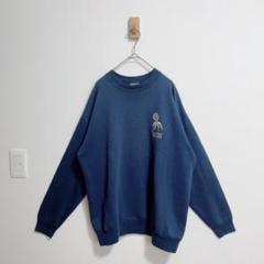 90sヘインズ Hanes 紺　スウェット　ドリームキャッチャー　刺繍　裏起毛