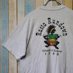 MT☆半袖Tシャツ☆ジャマイカ☆楽器☆両面プリント☆90s☆グレー☆L相当