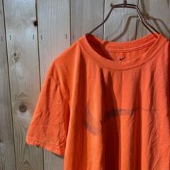 SS098 NIKE ナイキ プリント 半袖 Tシャツ オレンジ メンズ M