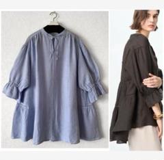 大きいサイズ46＊23区 LIBECOティアード チュニック＊自由区