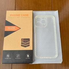 iPhone13Pro ケース 半透明　すりガラス調　軽量　クリア　カーボン調