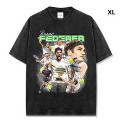 ロジャー・フェデラー 紫・黒 Tシャツ M ロジャー・フェデラー 紫・黒 Tシャツ M - ウェアアウトレット