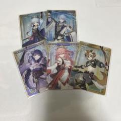 原神　メタルカード 綾華　綾人　雷電　八重神子　ゴロー