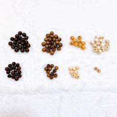 直径12mm/穴3mm 直径10mm/穴3mmその他ウッドビーズ100個 木製のサムネイル