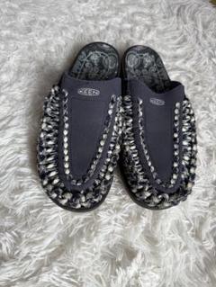 KEEN ネイビー 編み込みサンダル ペイズリー ユニーク