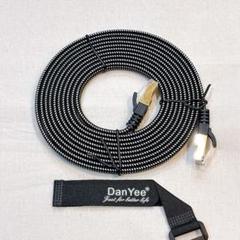 ○DanYee LANケーブル 超高速インターネットケーブル 高耐久メッシュ