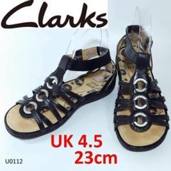【国産】 Clarks クラークス グラディエーター サンダル UK4.5 ブラック 靴