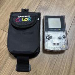 GAME BOY COLOR クリアパープル 本体　ケース　マリオ付