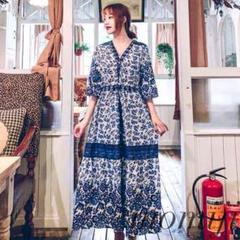 春夏 花柄 レディース ワンピース 春 シャツワンピース ロング 半袖 長袖