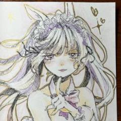 手描きイラスト　オリジナル　はがきサイズ