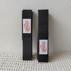 Fitarc ウェイトリフティング用 リフティングストラップ ブラック 黒