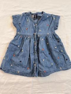 babygap デニム　小花刺繍　ワンピース　18-24months