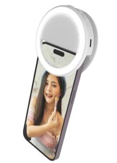 エレコム リングライト スマホ クリップ式 LED 9cm 3色モード