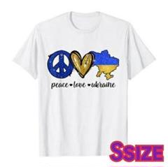 k42 新品 送料込み LOVE＆PEACE ウクライナ プリント Tシャツ