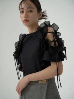 2025年最新】フリルスリーブニットプルオーバー snidelの人気
