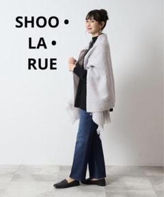 SHOO • LA • RUE✨アームホール付き ツィード風ストール ブルーのサムネイル