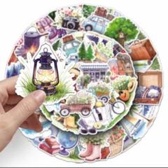 旅行アウトドア雑貨ステッカーフレークシールナチュラル可愛いお洒落夏韓国カジュアル