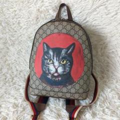 GUCCI グッチ GGスプリーム ミスティックキャット リュック レザー