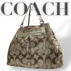 コーチ　トートバッグ キャンバスレザー　シグネチャー　COACH F14863