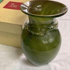 昭和レトロ KAMEI GLASS ミッドセンチュリー 花瓶 フラワー フリル 昭和レトロ KAMEI GLASS ミッドセンチュリー 花瓶 フラワー