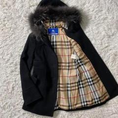 【極美品】希少色 バーバリーブルーレーベル　ダッフルコート ブルー　38 M 美品✨バーバリーブルーレーベル ダッフルコート ノバチェック