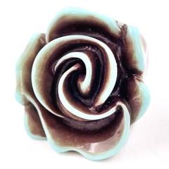 陶器製 薔薇の指輪 バラ 詳細不明 3.4×3.5×3.4cm サイズ12号