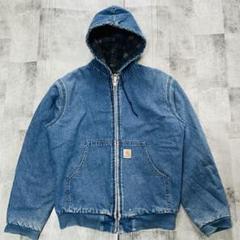 Carhartt アクティブジャケット　デニム　パーカー　USA製　Lサイズ