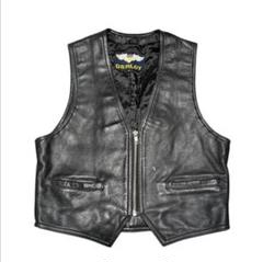 90's DS.PILOT black leather design vest