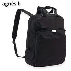 【未使用】アニエスベー リュック バックパック ブラック シンプル agnes b. - 未使用品 アニエスベー 大容量バックパック マザーズ