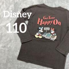 Disney ミッキーミニー 110 ダークグレー ロンT しまむら カットソー