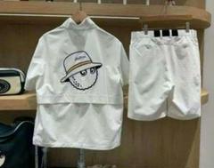 マルボンメンズ 半袖シャツ ショートパンツ 2点セット malbon マルボンメンズ 半袖 ブラック シャツとショートパンツセット