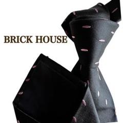 BRICK HOUSE カラフルドット柄ブラックネクタイ