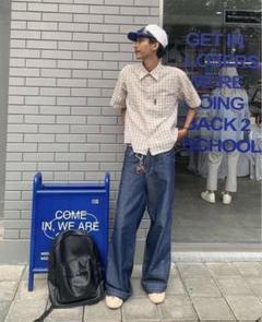 00's unknown 短丈チェックシャツ　Cityboy